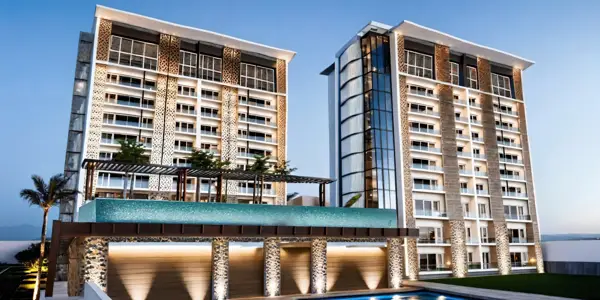 Espacio Marina & Golf – fachada alberca infinita